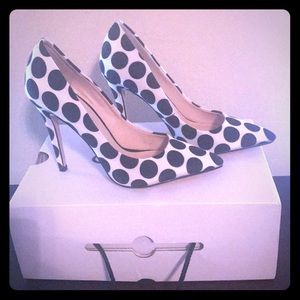 Aldo Black and White Polka Dot Pump